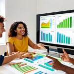 **

A diverse group of young adults (MZ generation) looking at a screen displaying ESG data and sustainable investment options. They are in a modern, bright co-working space, discussing investment strategies with enthusiasm. Some are pointing at charts, showcasing the positive impact of ESG investments. The overall tone is optimistic and forward-looking, emphasizing ethical investing.

**