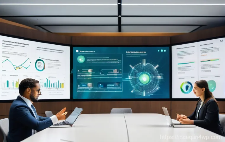 사회책임 투자와 투자 유치 - An inspiring scene inside a modern, well-lit office building, showcasing a diverse team of employees...