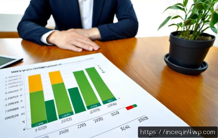Home 17 사회책임 투자 기업 선택 가이드 - Photorealistic responsible investment decision scene, mature investor seated at a clean wooden desk ...